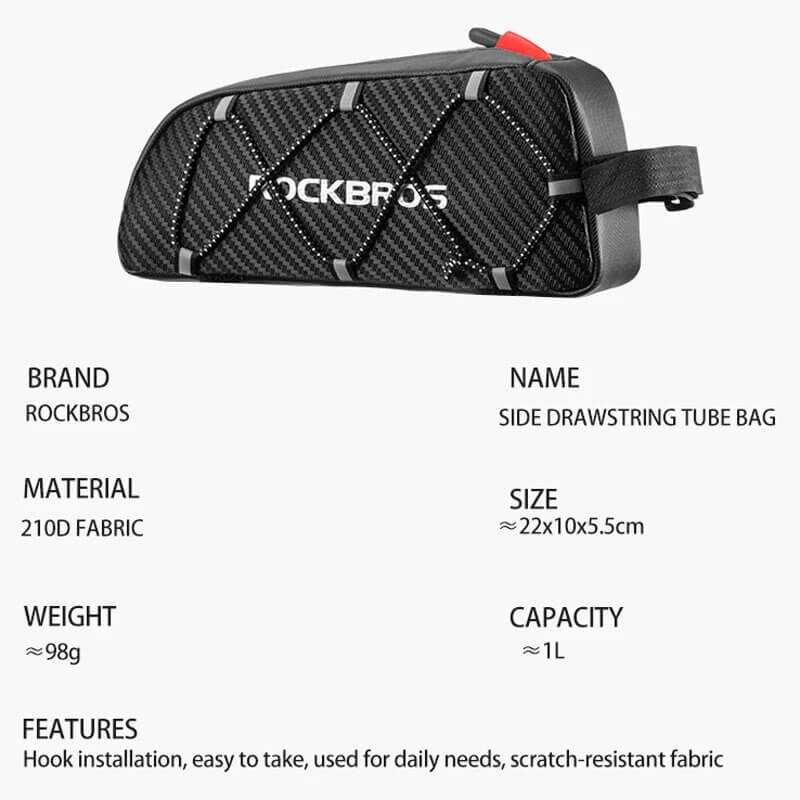 ROCKBROS Bike Frame Bag Waterproof Lightweight Pannier Bag (6)