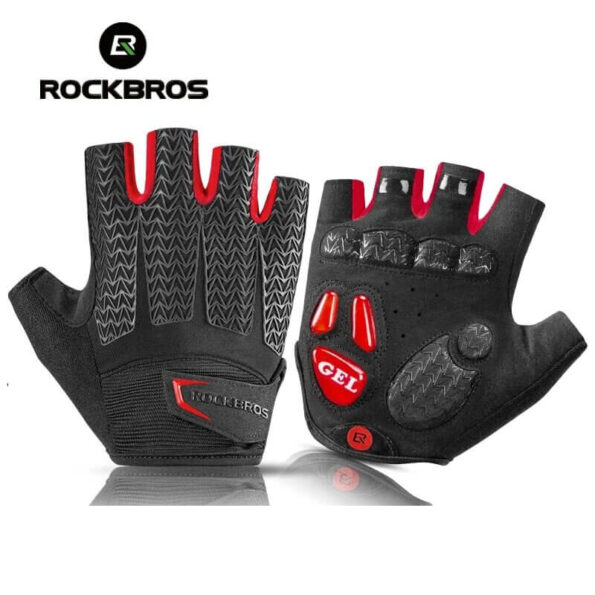 ROCKBROS Half Finger Gloves Mittens SBR GEL Pad Shockproof 1
