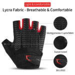 ROCKBROS Half Finger Gloves Mittens SBR GEL Pad Shockproof (1)