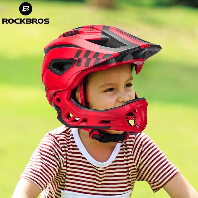ROCKBROS Kids Motorcycle Helmets 2 In 1 Full Covered EPS Sport (1)