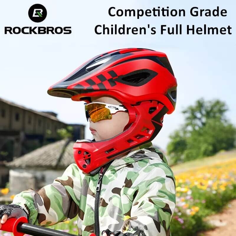 ROCKBROS Kids Motorcycle Helmets 2 In 1 Full Covered EPS Sport (4)