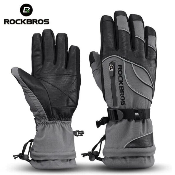 ROCKBROS Winter Cycling Gloves Heated Gloves For Skiing 1