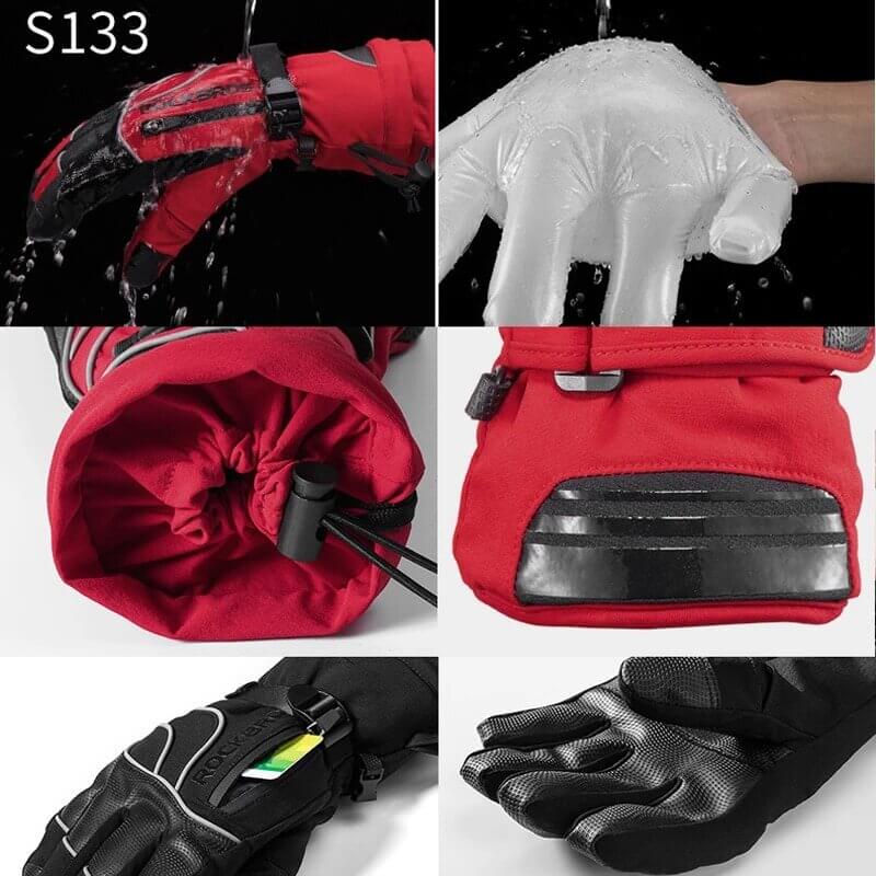 ROCKBROS Winter Cycling Gloves Heated Gloves For Skiing (2)