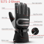 ROCKBROS Winter Cycling Gloves Heated Gloves For Skiing (1)