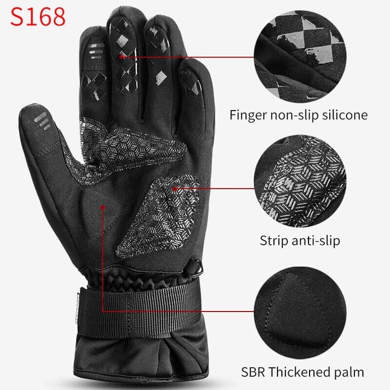 ROCKBROS Winter Cycling Gloves Heated Gloves For Skiing (4)