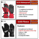 ROCKBROS Winter Cycling Gloves Heated Gloves For Skiing (1)