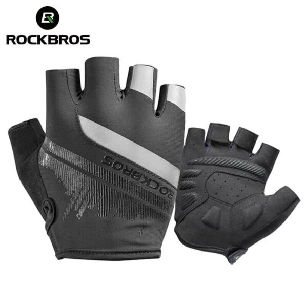 ROCKBROS Fingerless Gloves Mens Shockproof Wear Resistant 1