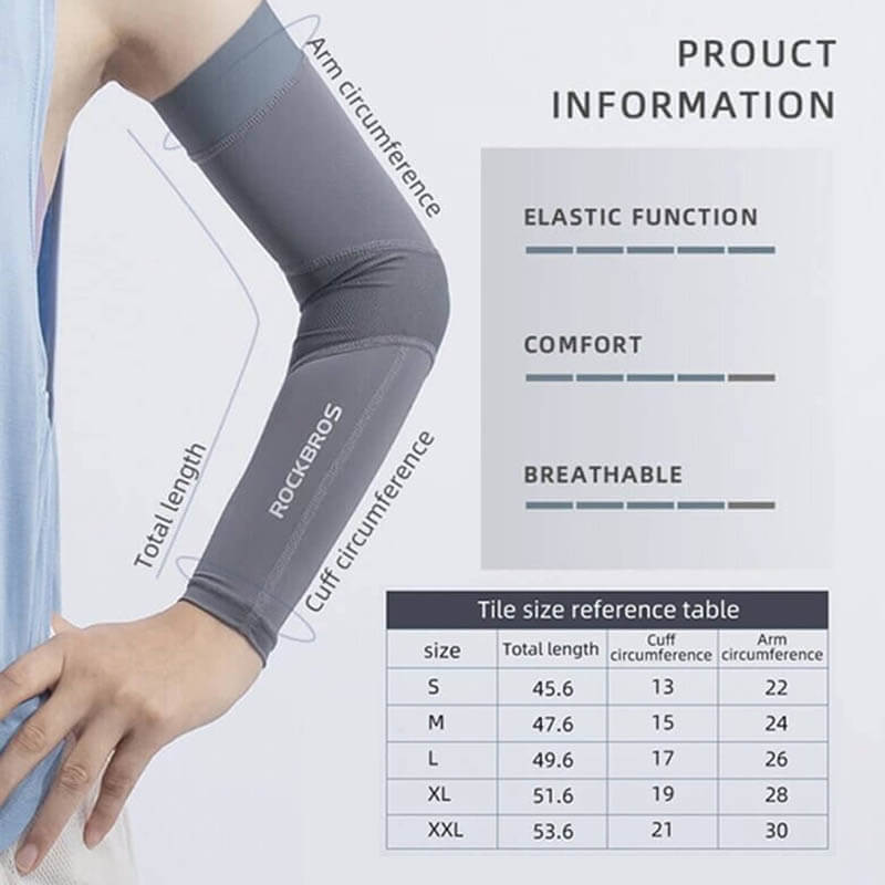 ROCKBROS Cycling Arm Sleeves Basketball Running Arm Sleeves(7)