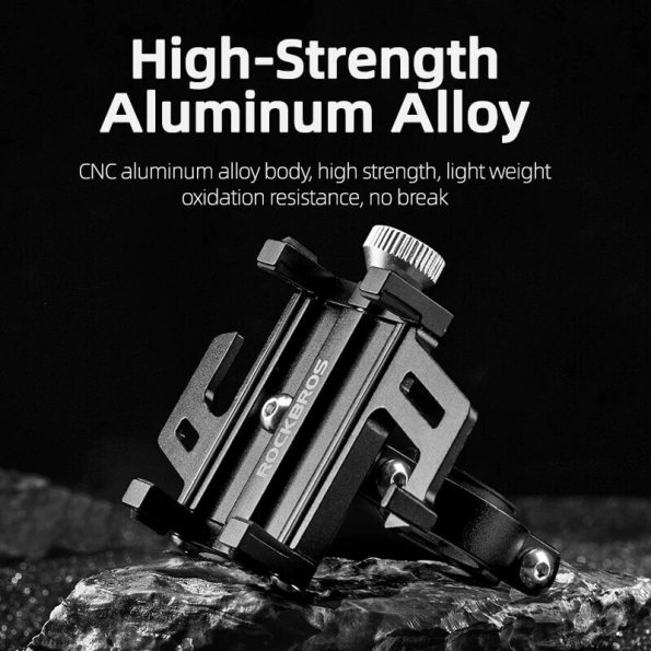 ROCKBROS Motorcycle Phone Holder CNC Aluminum Alloy Bracket (7)