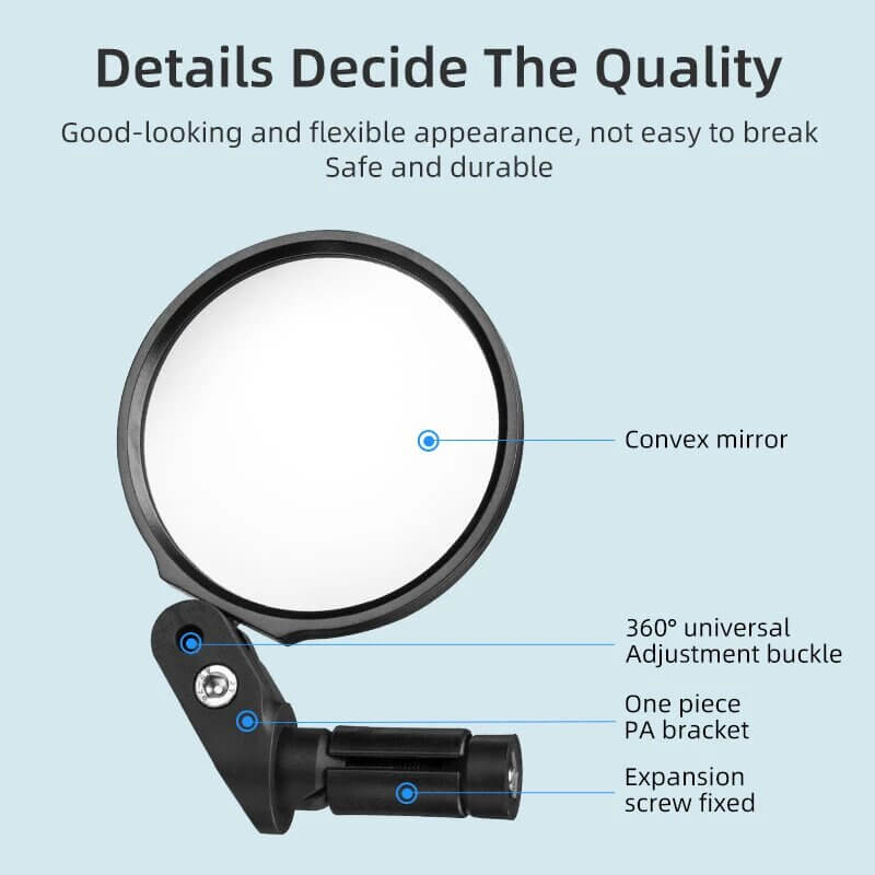 ROCKBROS Road Bike Mirror HD View MTB 360 Angle Adjustable (5)