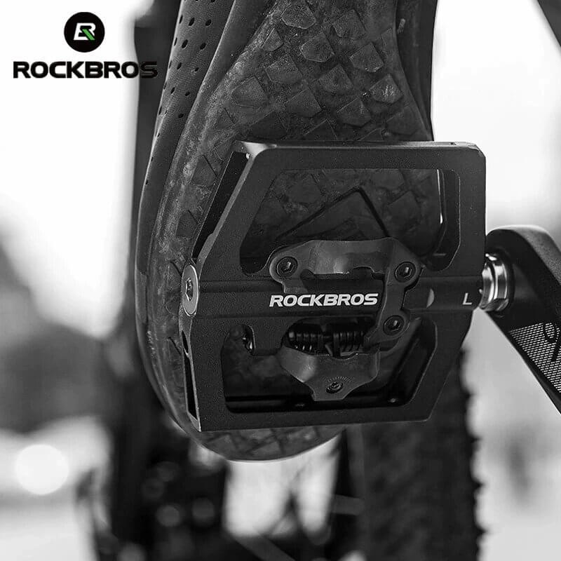 ROCKBROS 2 In 1 Bicycle Lock Pedal With Free Cleat SPD Road Pedals (3)