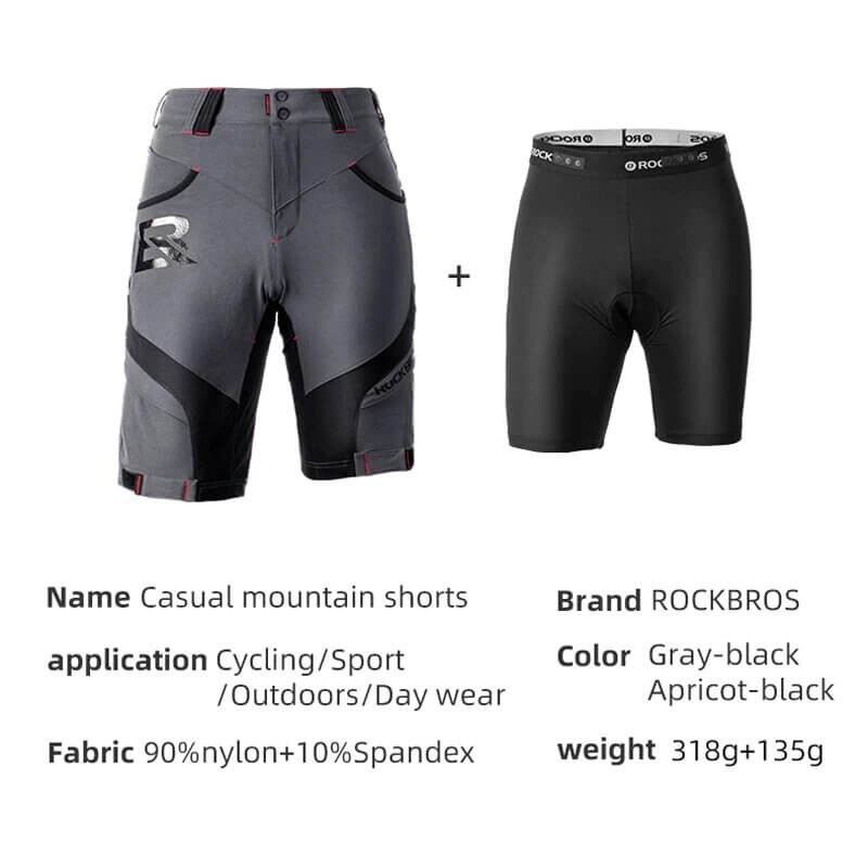 ROCKBROS 2 In 1 Running Shorts Men’s 4D With Separable Underwear (4)