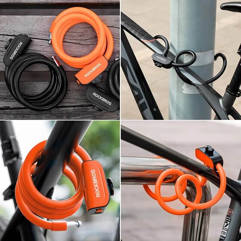 ROCKBROS Bicycle Cable Lock Portable Anti-Theft Ring Lock MTB (3)
