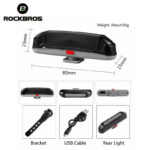 ROCKBROS Bike Tail Light USB Rechargeable Bicycle Safety Lights (1)