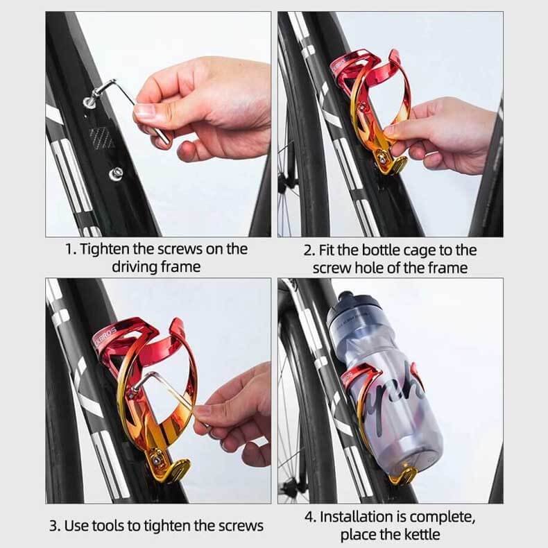 ROCKBROS Bike Water Bottle Cage Toughness Electroplating (7)