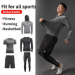 ROCKBROS Men’s Sport Suits Running Sets Quick Dry Sweat-Absorbent (1)