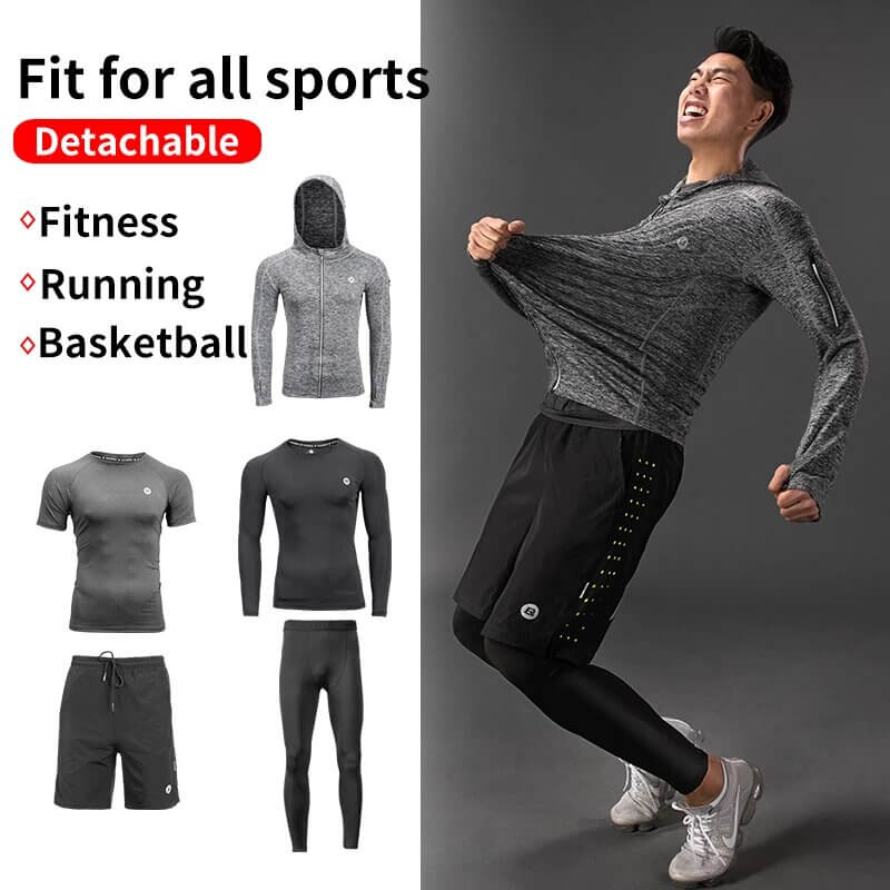 ROCKBROS Men’s Sport Suits Running Sets Quick Dry Sweat-Absorbent (4)
