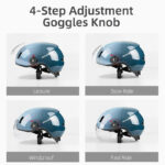 ROCKBROS Men’s Women’s Mountain Bike Helmets With Goggles (1)