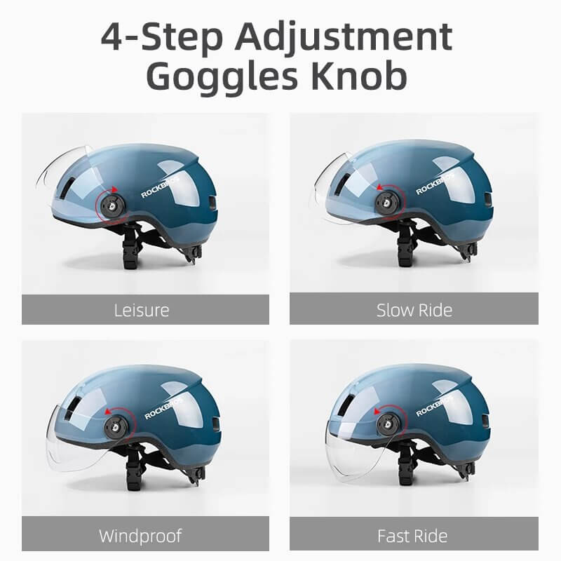 ROCKBROS Men’s Women’s Mountain Bike Helmets With Goggles (3)