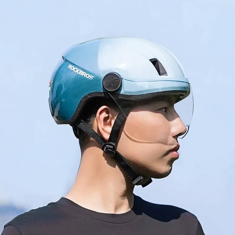 ROCKBROS Men’s Women’s Mountain Bike Helmets With Goggles (4)