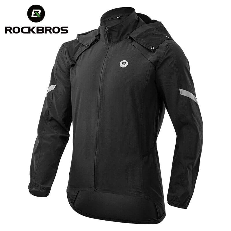 ROCKBROS Reflective Cycling Jacket Removable Quick Dry Coat (1)