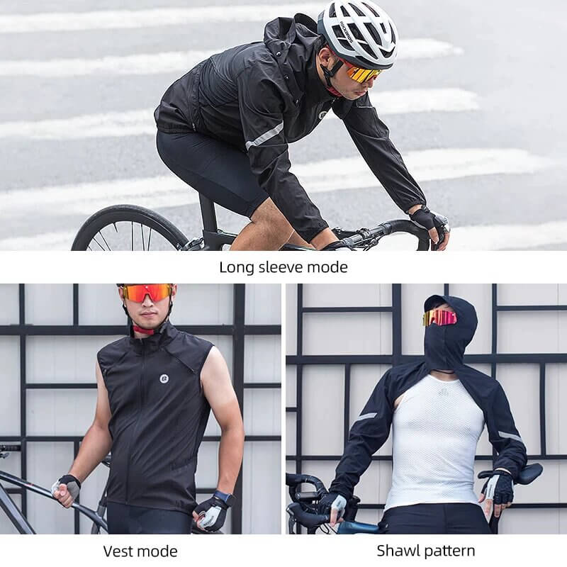 ROCKBROS Reflective Cycling Jacket Removable Quick Dry Coat (6)