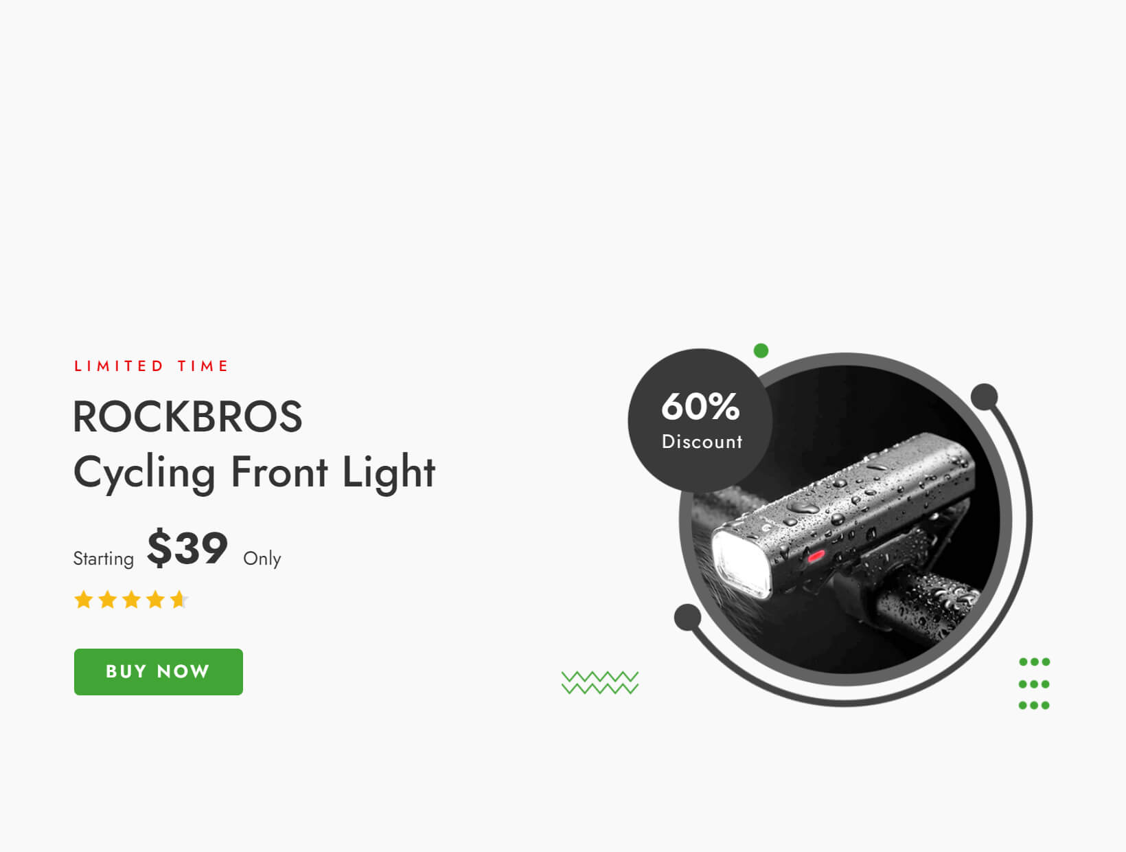 ROCKBROS Cycling Front Light Small