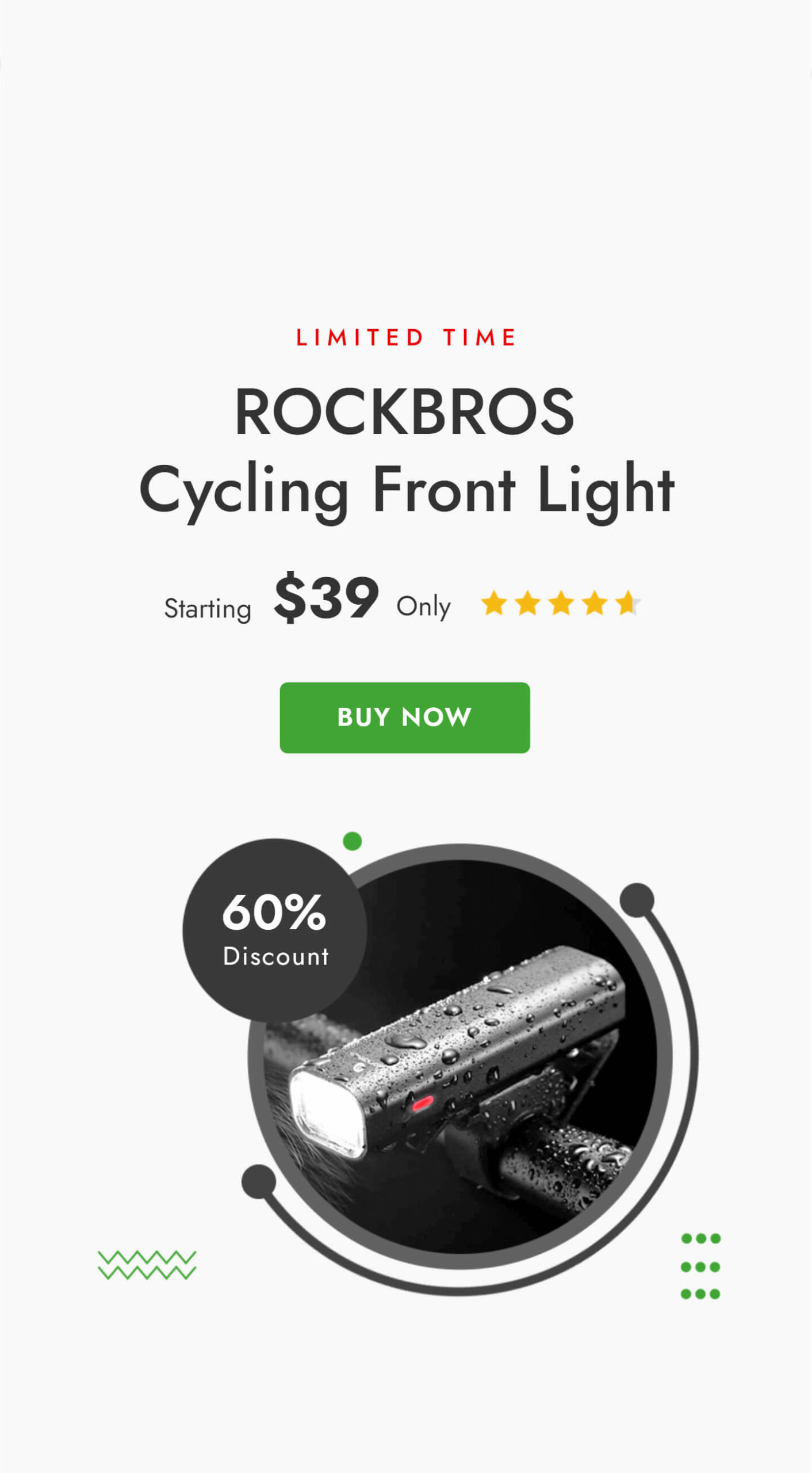 ROCKBROS Cycling Front Light Extra Small scaled