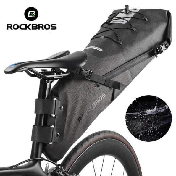 ROCKBROS Bicycle Trunk Bag 10L Capacity Large Saddle Bag (1) ROCKBROS Bicycle Trunk Bag 10L Capacity Large Saddle Bag 1
