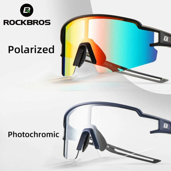 ROCKBROS Photochromic Polarized Sunglasses Best Cycling Glasses 1
