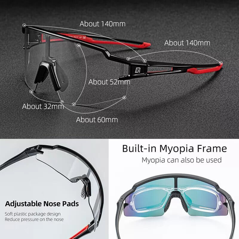 ROCKBROS Photochromic Polarized Sunglasses Best Cycling Glasses (6)